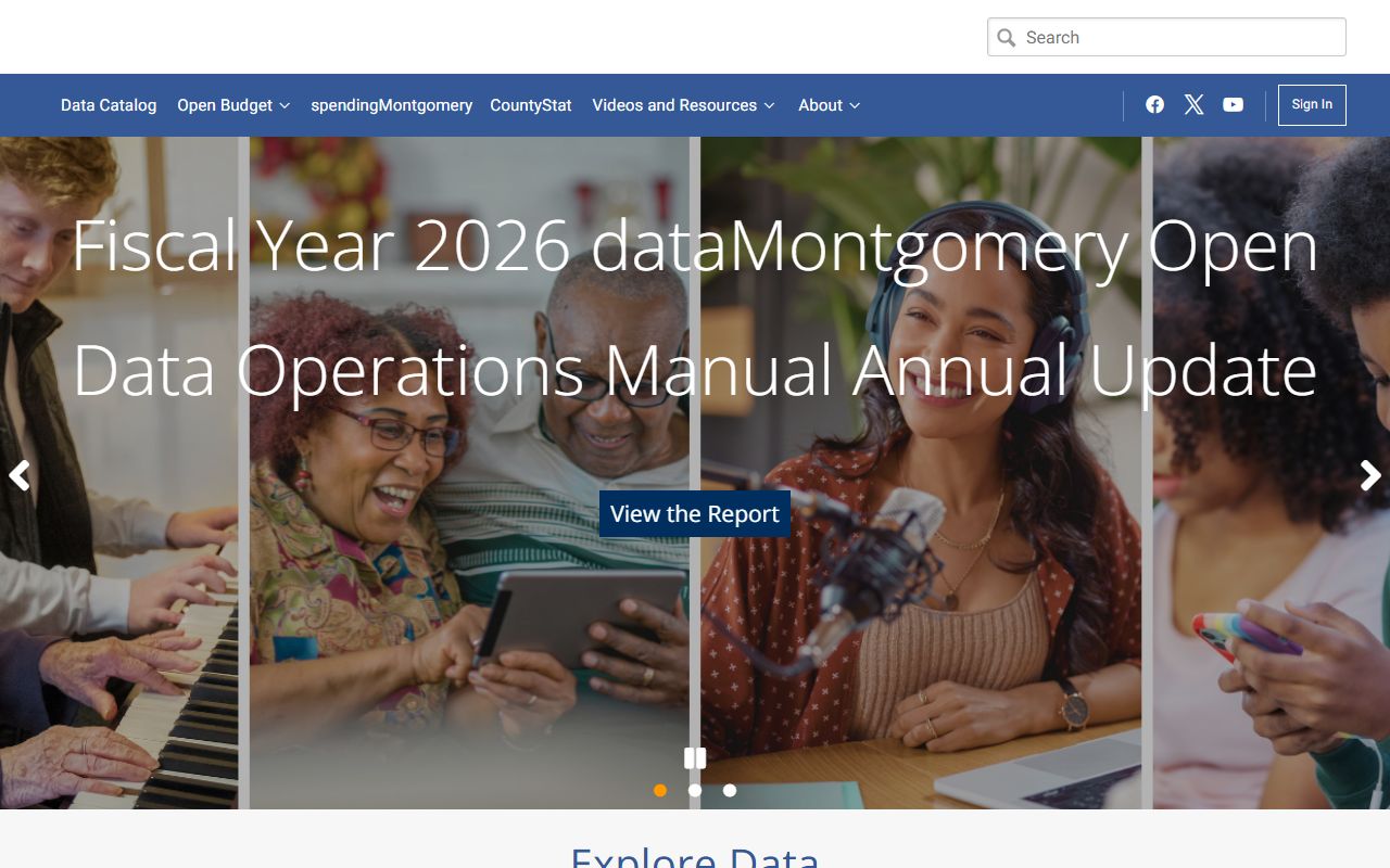 DataMontgomery portal for Silver Spring public safety data and booking releases